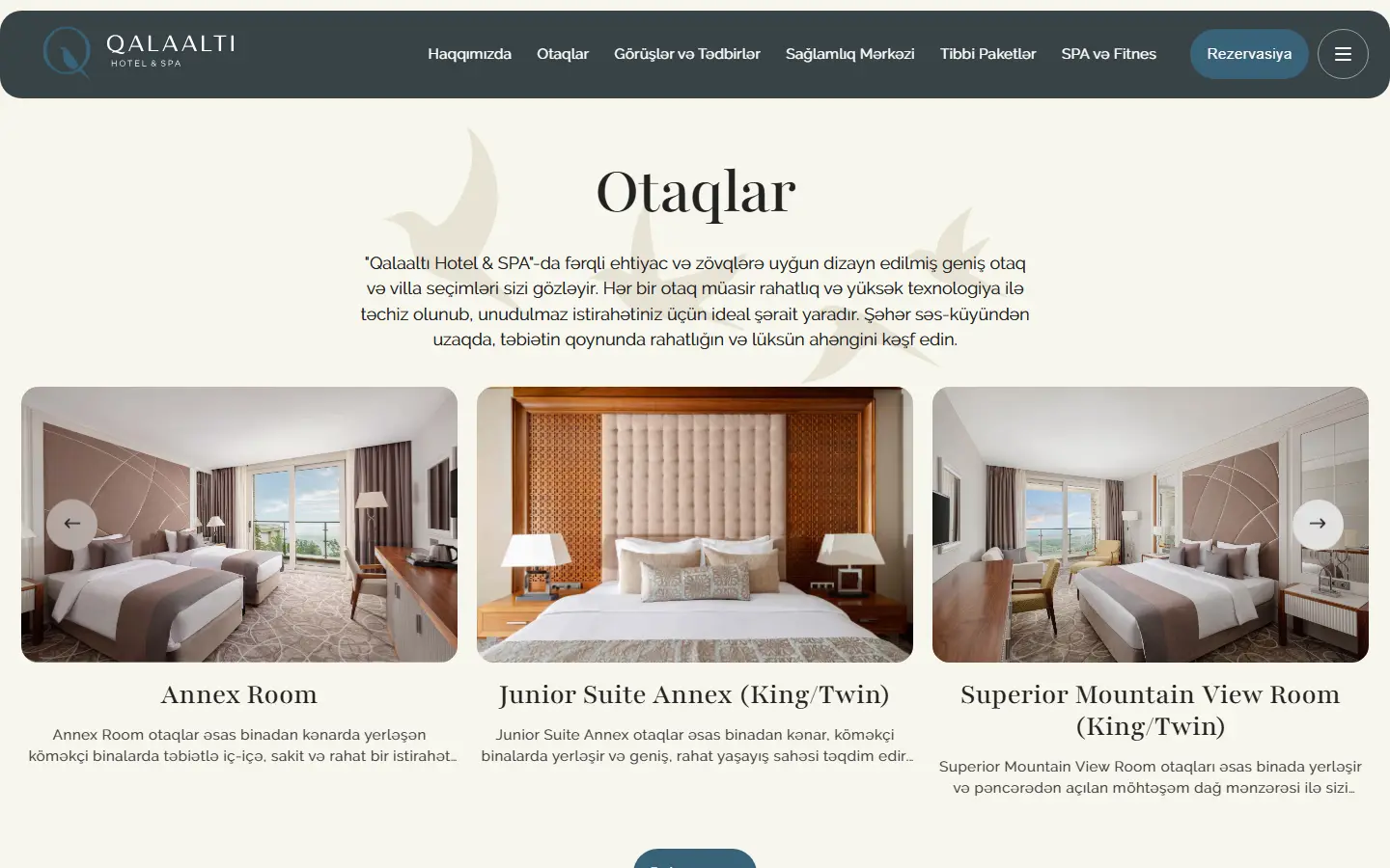 Homepage of galaalti.az on desktop