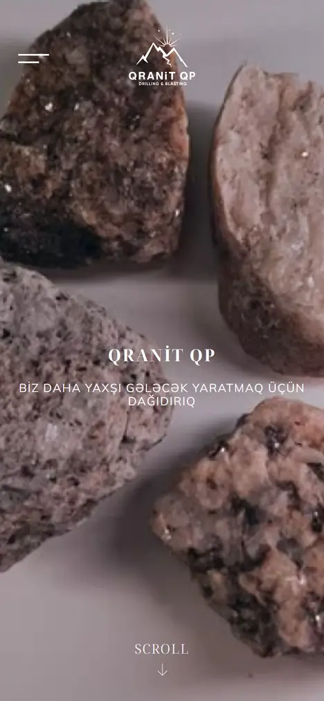 Homepage of granit.az on mobile