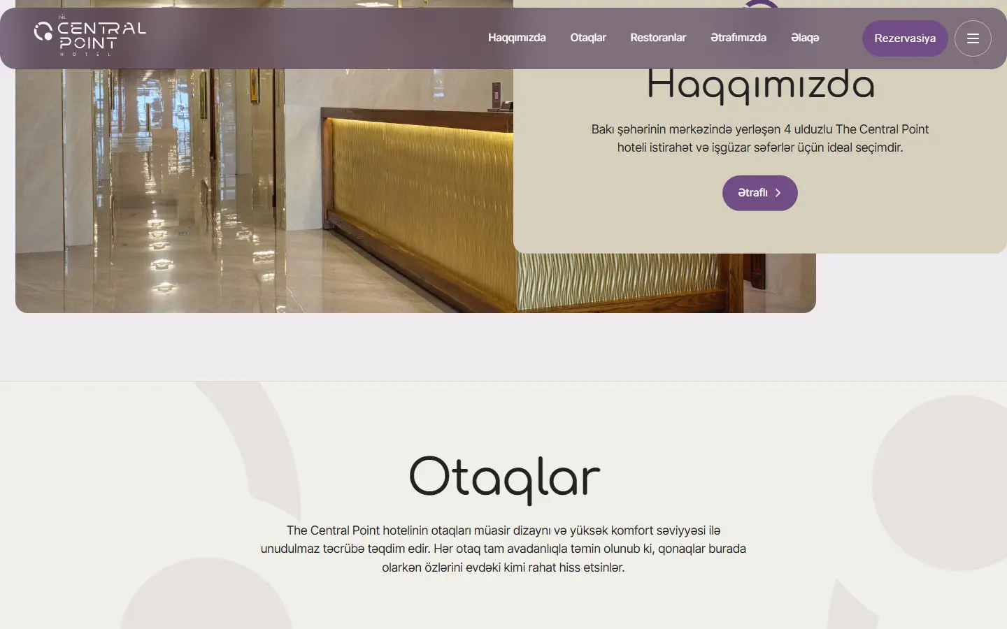 A section further down the centralpoint.az homepage