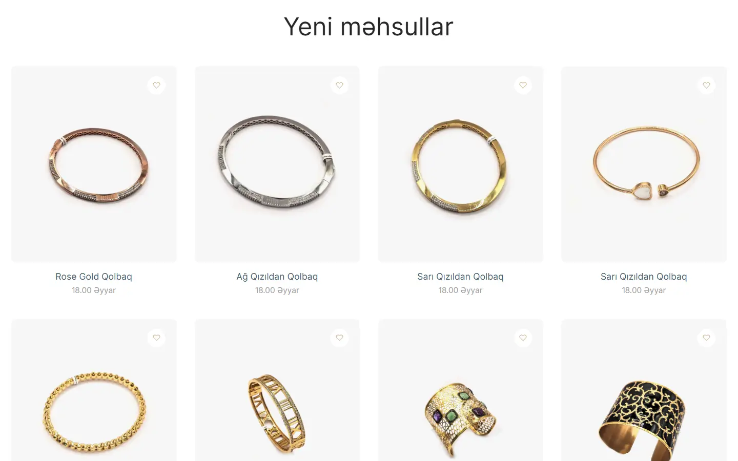A section further down the 24k.az homepage