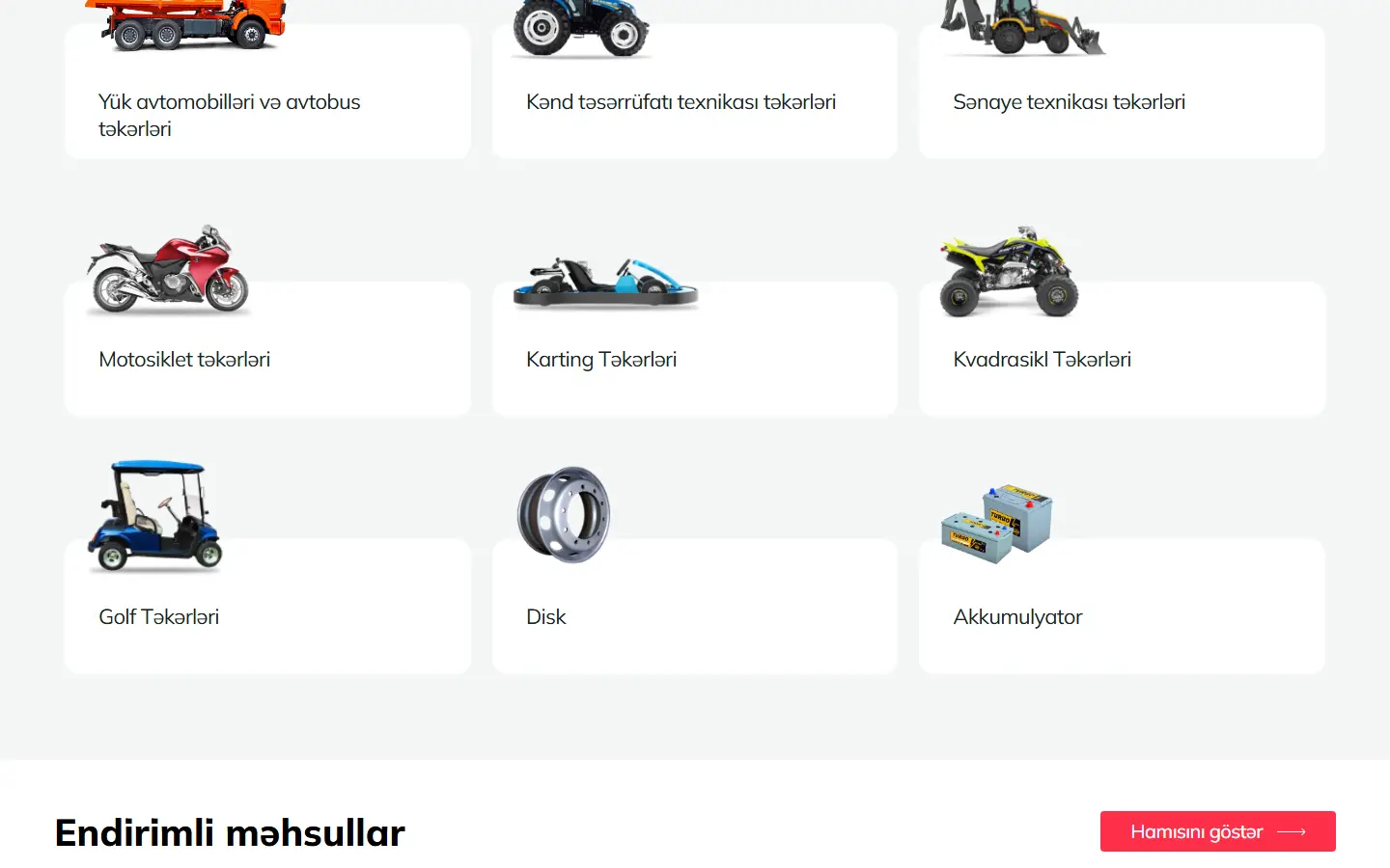 A section further down the kaan.az homepage