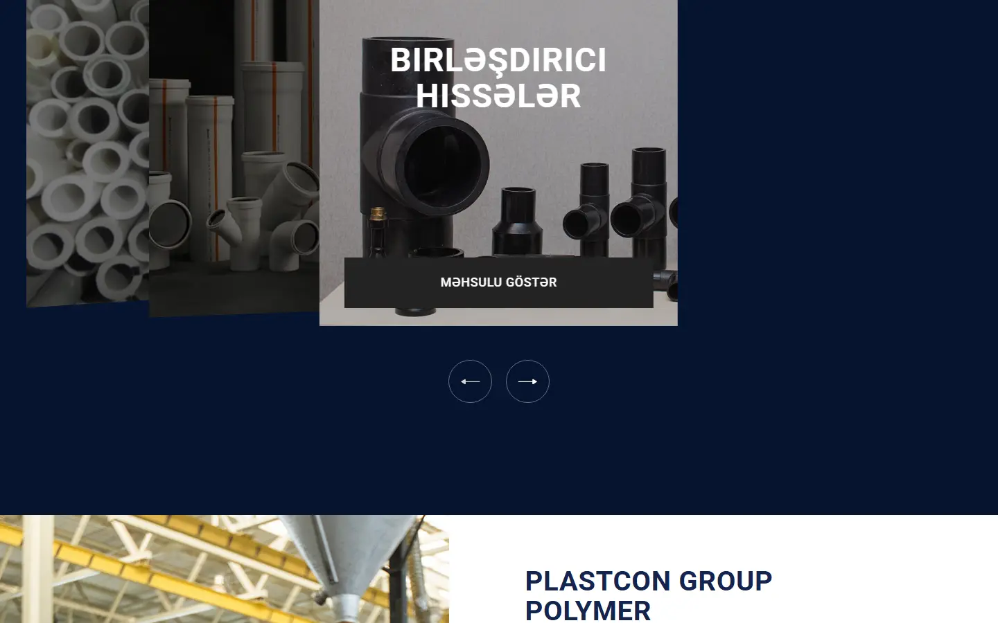 A section further down the plastcon.az homepage