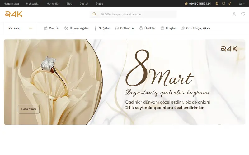 Homepage of 24k.az