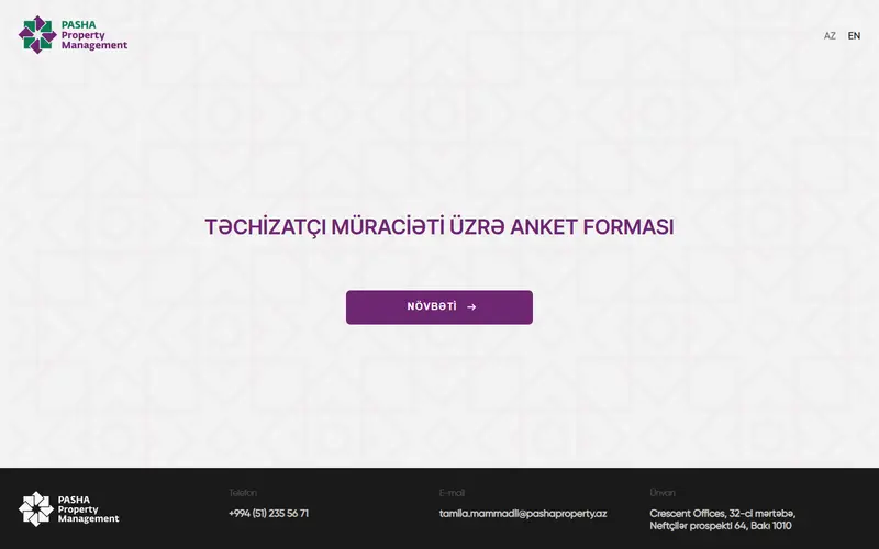 Homepage of corp.pashaproperty.az