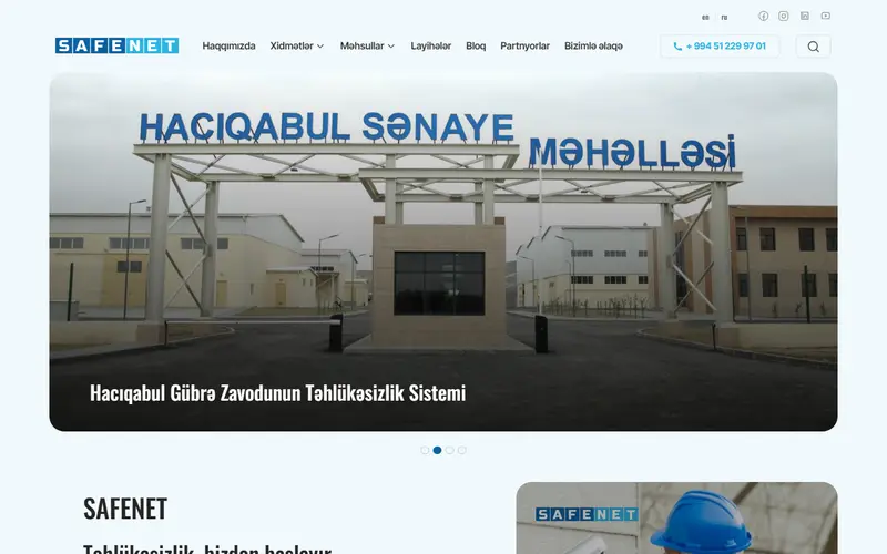 Homepage of safenet.az
