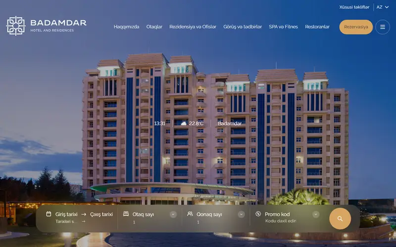 Homepage of badamdarhotelandresidences.az