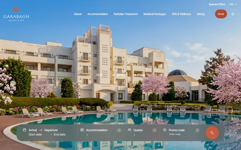 Homepage of garabaghotel.az