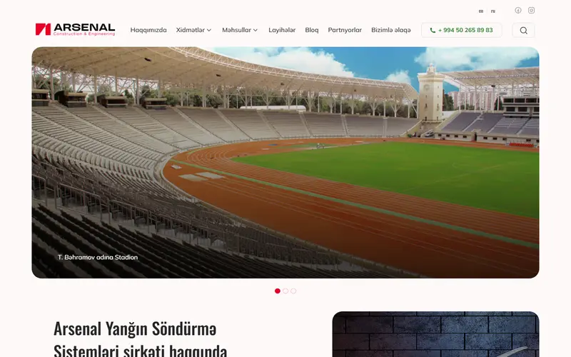 Homepage of arsenalfire.az