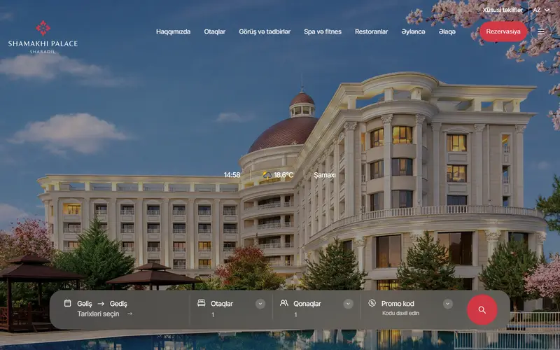 Homepage of shamakhipalace.az