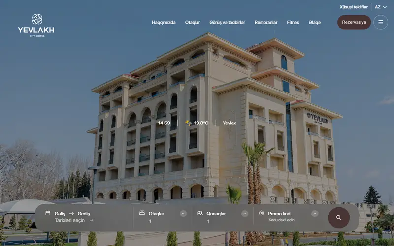 Homepage of yevlakhcityhotel.az
